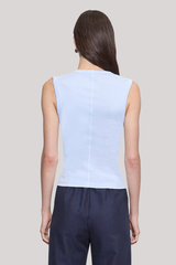 Enza Costa - Supima Cotton Sleeveless V - PALEBLUE