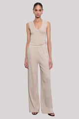 Enza Costa - Supima Cotton Sleeveless V - STONE