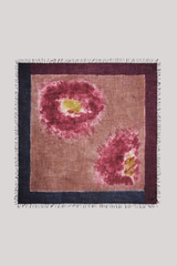 Faliero Sarti - Loina Handpainted Square Scarf - BLUPURPL