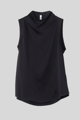 Forte_Forte - Envers Satin Sleeveless Top - NOTTE