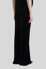 Forte_Forte - Viscose/Silk Velvet Pant - NIGHT