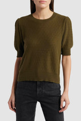 Frame - Cashmere Puff Sleeve Sweater - MILGREEN