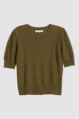 Frame - Cashmere Puff Sleeve Sweater - MILGREEN