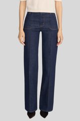 Frame - Le Slim Palazzo Pintuck Pocket - RINSE