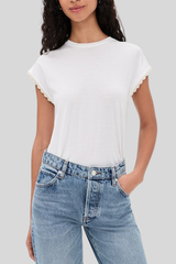Frame - The Crochet Muscle Tee - WHITE