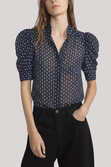 Frame - The Gillian Top - NAVYMLTI