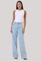 Goldie - Brie Rib Sleeveless Shell - WHITE