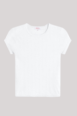 Goldie - Pointelle Ellie Baby Tee - WHITE