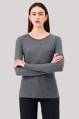 Goldie - Signature Slub Long Sleeve Tee - CHARHEAT