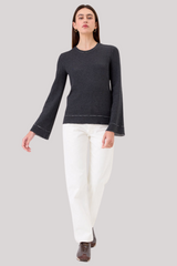 Goldie - The Double Face Bell Sleeve Pullover - CHAGRYHE