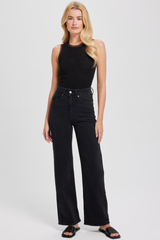 Goldie - Tulle Trim Tank Top - BLACK