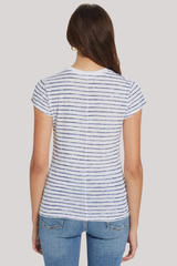 Goldie - Watercolor Stripe Ringer Tee - INFINITY