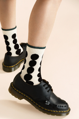 Hansel From Basel - Marbles Crew Socks - IVORY