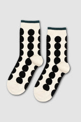 Hansel From Basel - Marbles Crew Socks - IVORY