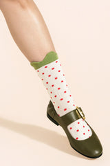 Hansel From Basel - Pineberry Crew Socks - WHITE