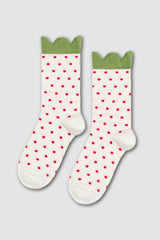 Hansel From Basel - Pineberry Crew Socks - WHITE