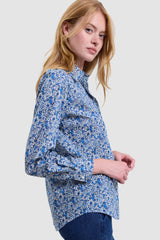 Hartford - Coraz Liberty Print Cotton Shirt - BLUE