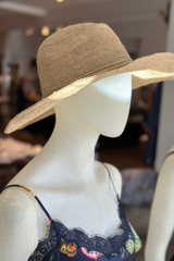 Hat Attack - Raffia Crochet Continental Hat - NATGLDWR