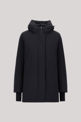 Herno - Hooded A-Shape Jacket 2-Layer Windstopper - BLACK