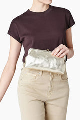 Il Bisonte - Manuela Classic Clutch Bag - PLATINO