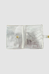 Il Bisonte - Medium Flap Leather Wallet - SILVER