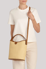 Il Bisonte - Raffia Bucket Bag - BEIGEGIA