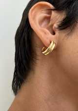 Jennifer Zeuner - Ingrid 3/4" Earrings - GOLD