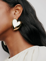 Jennifer Fisher - Puffy Heart Earrings - GOLD