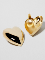 Jennifer Fisher - Puffy Heart Earrings - GOLD