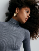 Jennifer Fisher - Puffy Heart Earrings - GOLD