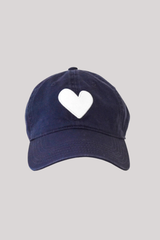 Kerri Rosenthal - Baseball Hat Heart Patch - INDIGO