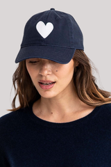 Kerri Rosenthal - Baseball Hat Heart Patch - INDIGO