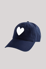 Kerri Rosenthal - Baseball Hat Heart Patch - INDIGO