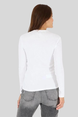 Kerri Rosenthal - Kr Long Sleeve Rib Tee - WHITE