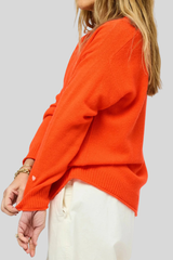 Kerri Rosenthal - Whisper Featherweight Cardigan - TOMATO