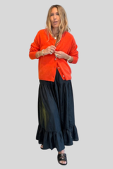 Kerri Rosenthal - Whisper Featherweight Cardigan - TOMATO
