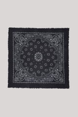 Kujten - Hachiko Printed Cashmere Bandana - NOIR