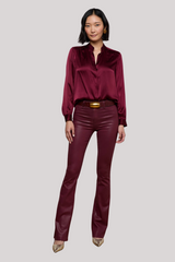 L'agence - Bianca Band Collar Blouse - DARKPORT