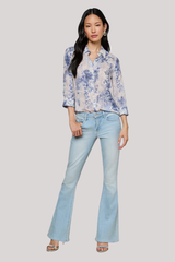 L'agence - Camille 3/4 Sleeve Blouse - IVBLWATR