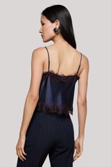 L'agence - Kimber Silk Lace Camisole - MIDDRKMA