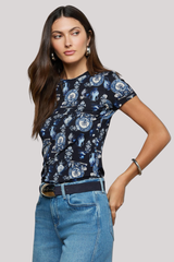 L'agence - Ressi Fitted Tee Crew Porcelain - BLKBLUPO