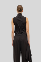 Leset - James Sleeveless Turtleneck - CHOCOLAT