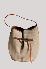 Liffner - Belted Bucket Bag - BEIGE