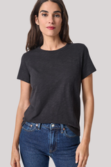 Lilla P - Back Seam Crewneck - BLACK