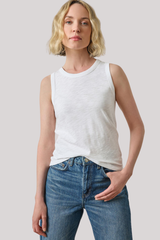 Lilla P - Back Seam Tank - WHITE