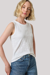 Lilla P - Back Seam Tank - WHITE