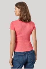 Lilla P - Ribbed Slub Crewneck Tee - GERANIUM