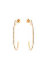 Louise Hendricks - Jude Creole Pave Hoops - GOLD