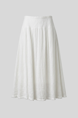Luna Luz - Isabella Linen Gauze Skirt - WHITE