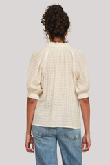 M.A.B.E - Etta Short Sleeve Top - ECRU